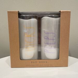 NEW Rae Dunn Flameless LED Wax Candle Set Easter